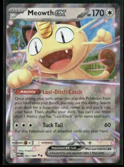 Meowth ex 062/088 Double Rare Perfect Order Pokemon Near Mint - Image 1