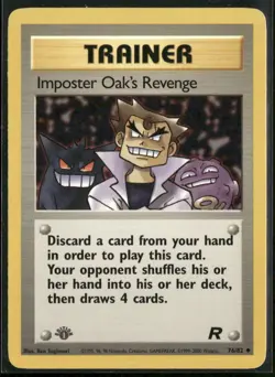 Imposter Oak's Revenge 76/82 Uncommon Team Rocket Pokemon 1st Edition Near Mint - Image 1