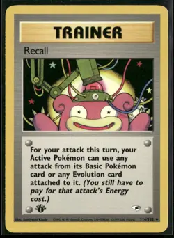 Recall 116/132 Uncommon Gym Heroes Pokemon 1st Edition Near Mint - Image 1