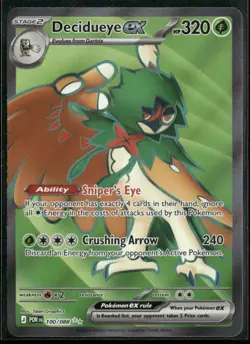 Decidueye ex 100/088 Holo Ultra Rare Perfect Order Pokemon Near Mint - Image 1