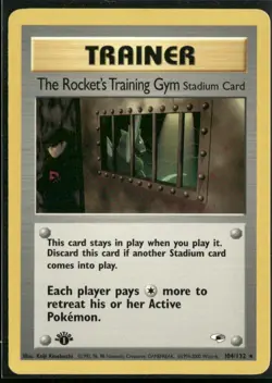 The Rocket's Training Gym 104/132 Rare Gym Heroes Pokemon 1st Edition Near Mint - Image 1