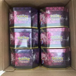 Pokemon TCG: Mega Moonlit Tins Case of 6 Tins - SEALED TINS IN HAND - UK SELLER - Image 1