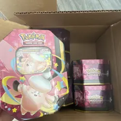 Pokemon TCG: Mega Moonlit Tins Case of 6 Tins - SEALED TINS IN HAND - UK SELLER - Image 3