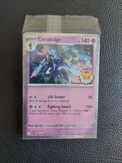 Pokemon TCG Ceruledge 040/091 Pokemon Day 2024 Cosmos Holo Promo SEALED NM/LP - Image 1