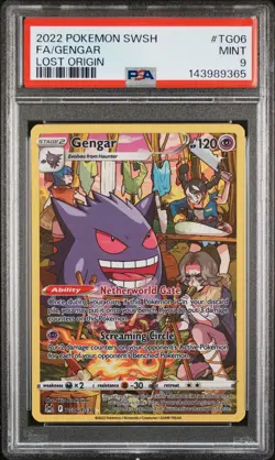 2022 POKEMON SWORD & SHIELD LOST ORIGIN #TG06 FULL ART/GENGAR PSA 9 - Image 1