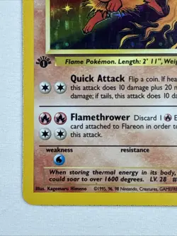 Flareon 3/64 Jungle 1999 English Holo Rare 1st Edition Pokemon TCG Vintage LP - Image 4