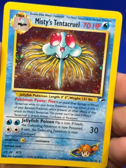 VTG 2000 Pokemon Gym Heroes Unlimited Misty’s Tentacruel 10/132 Holo Rare LP - Image 2