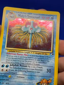VTG 2000 Pokemon Gym Heroes Unlimited Misty’s Tentacruel 10/132 Holo Rare LP - Image 3