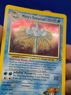 VTG 2000 Pokemon Gym Heroes Unlimited Misty’s Tentacruel 10/132 Holo Rare LP - Image 4