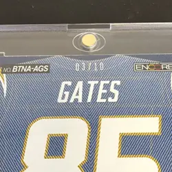 2024 Panini Encore By the Numbers Antonio Gates Chargers Auto Gold 03/10 - Image 2