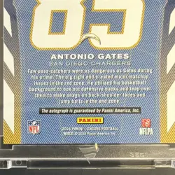 2024 Panini Encore By the Numbers Antonio Gates Chargers Auto Gold 03/10 - Image 4