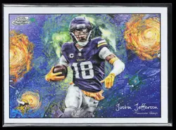 Justin Jefferson 2025 Topps Chrome Cosmic Stars in the Night #STN-19 Vikings - Image 1