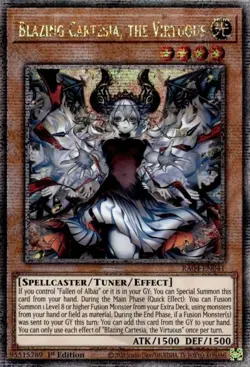 Yu-Gi-Oh Blazing Cartesia, the Virtuous RA04-EN041 Quarter Century Secret Rare - Image 1