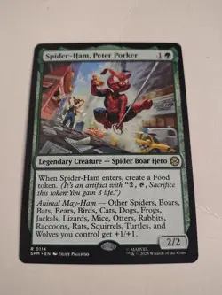 1 x MTG Magic the Gathering Spider-Man Spider-Ham, Peter Porker rare exc cond - Image 1