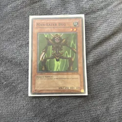 Yugioh PSA 10 2002 Man-Eater Bug LOB-108 Super Rare 1st Edition WAVY *5287 - Image 1