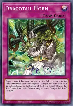 YUGIOH 3x Dracotail Horn x3 JUSH-EN010 SUPER 1st ED NM/M - Image 1