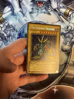 (13) Yu-Gi-Oh! Reverse Foil Misprint Tri-Horned Dragon LOB-000 Unlimited VLP - Image 2