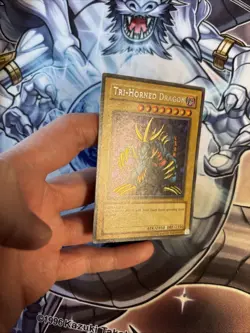 (13) Yu-Gi-Oh! Reverse Foil Misprint Tri-Horned Dragon LOB-000 Unlimited VLP - Image 3