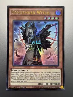 Yugioh - Condemned Witch Ultra Rare BLGG-EN071, Near Mint, 1st Edition - Image 1