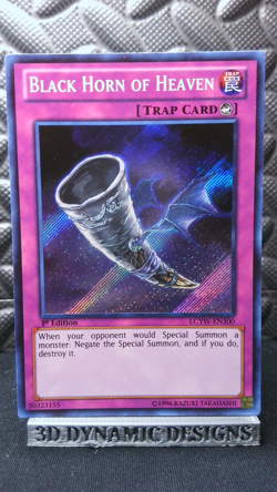 | Yugioh Black Horn of Heaven LCYW-EN300 1st Edition Secret Rare NM- 🔥 | - Image 1