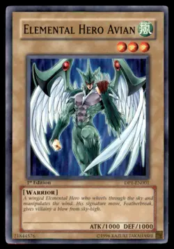 Yu Gi Oh! Elemental Hero Avian EN001 1st Edition Regular - Image 1
