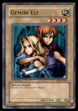 Yu Gi Oh! GEMINI ELF SD6 EN004 SD6 1st Edition Regular - Image 1