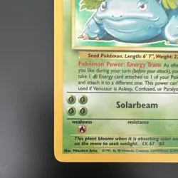 Pokemon TCG Venusaur Base Set Holo Rare 15/102 Unlimited 1999-2000 WOTC 100HP - Image 4