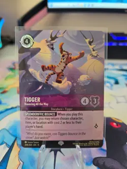 Tigger Bouncing All the Way 208/204 Epic Holofoil Winterspell Disney Lorcana - Image 1