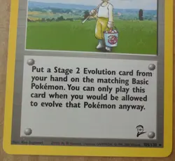 Pokemon Breeder 105/130 Rare Non-Holo Base 2 Set Pokemon Trainer Card LP - Image 3