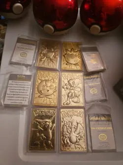 Full Set! - 1999 Pokemon 23k Gold Plated Trading Card Burger King Charizard BK - Image 1