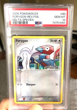 2005 Pokemon PSA 10 GEM MINT ex Delta Species PORYGON 80/113 Reverse Holo - Image 3