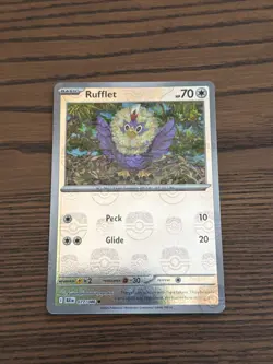 Pokemon TCG Rufflet Master Ball Reverse Holo 077/086 Black Bolt - Image 1