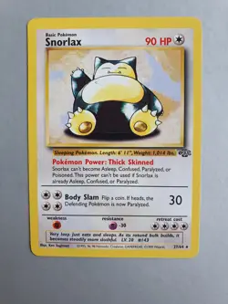 Snorlax 27/64 Pokemon TCG Jungle Set (1999) non-HOLO Rare NM - Image 1