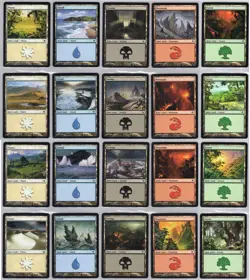 Shards of Alara - 1x Complete 20 Card Basic Land Set - Near Mint - Image 1