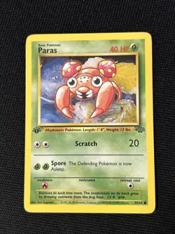 Pokemon Paras 59/64 (1st Edition) *Near Mint* Jungle ‘Never Played Card’ - Image 1