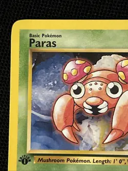 Pokemon Paras 59/64 (1st Edition) *Near Mint* Jungle ‘Never Played Card’ - Image 3