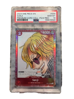 2023 ONE PIECE PREMIUM CARD COLLECTION ONE PIECE FILM RED #004 SANJI PSA 10 - Image 1