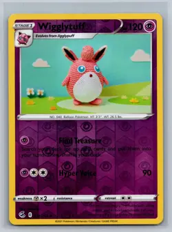 Wigglytuff 111/264 Uncommon Fusion Strike Pokemon Card Reverse Holo Near Mint - Image 1