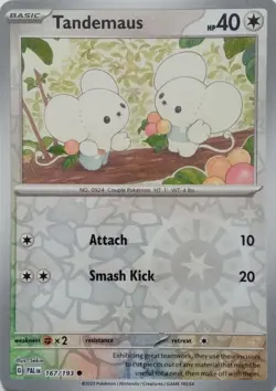 167/193 TANDEMAUS REVERSE HOLO PALDEA EVOLVED POKEMON CARD - Image 1