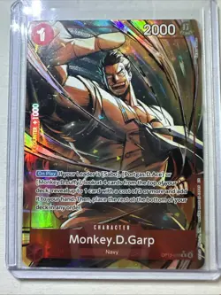 Monkey D Garp Alt Art OP13-016 S* Carrying On His Will, One Piece Card Game Foil - Image 1