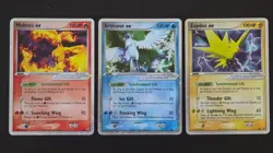 Moltres ex Articuno ex Zapdos ex 033 Nintendo Black Star Promo LP Pokemon Cards - Image 1