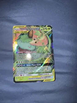 Pokemon TCG Venusaur Snivy GX Holo Card 1/236 Sm-Cosmic Eclipse - Image 1