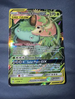 Pokemon TCG Venusaur Snivy GX Holo Card 1/236 Sm-Cosmic Eclipse - Image 2
