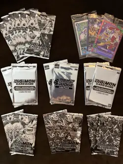Lot Of Digimon Cards 18 Pk Sealed Winner Packs Promo Pre Release Tournament Pack - Image 1