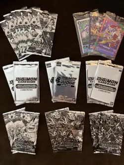 Lot Of Digimon Cards 18 Pk Sealed Winner Packs Promo Pre Release Tournament Pack - Image 2