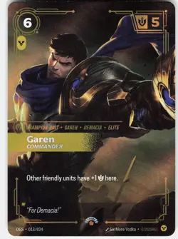 Garen - Commander Foil Promo Riftbound Organized Play Promotional Cards 013/024 - Image 1
