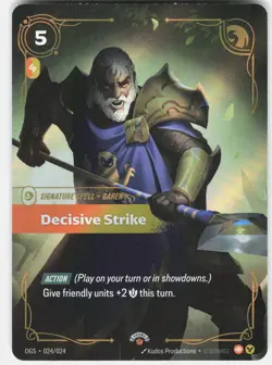 Decisive Strike Foil Promo Riftbound Organized Play Promotional Cards 024/024 NM - Image 1