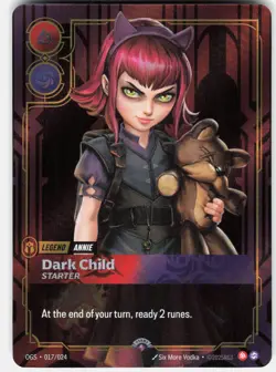 Annie - Dark Child Foil Promo Riftbound Organized Play Promotional Cards 017/024 - Image 1