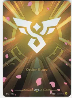 Order Rune () Foil Promo Riftbound Organized Play Promotional Cards R06b NM - Image 1