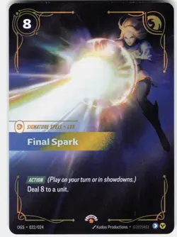 Final Spark Foil Promo Riftbound Organized Play Promotional Cards 022/024 NM - Image 1